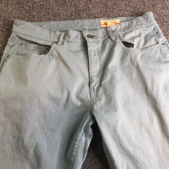 Orvis Pants Mens 34x32 Blue Stretch 5 Pocket Tech Trail Outdoor Hike Camping - Picture 1 of 11